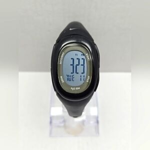 Womens Vintage Nike Imara Digital Sports Watch 28mm Black WR0075 New Battery Y2K